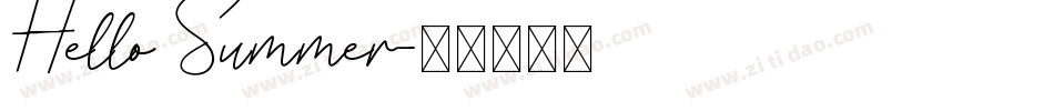 Hello Summer字体转换